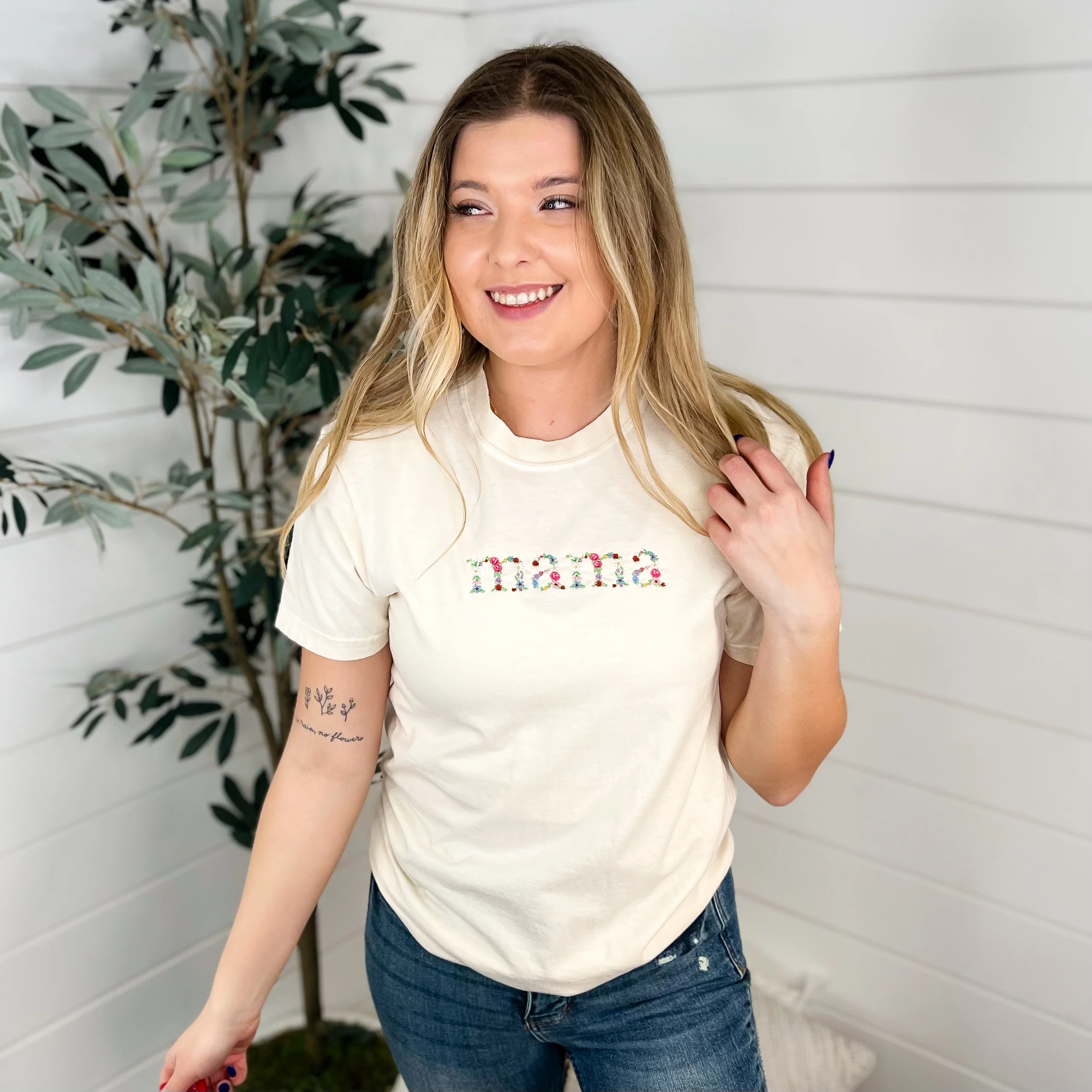 Women Divine Cotton Short Sleeve Avery Mae Graphic Tee Shirt - 3 colors! - Image 10