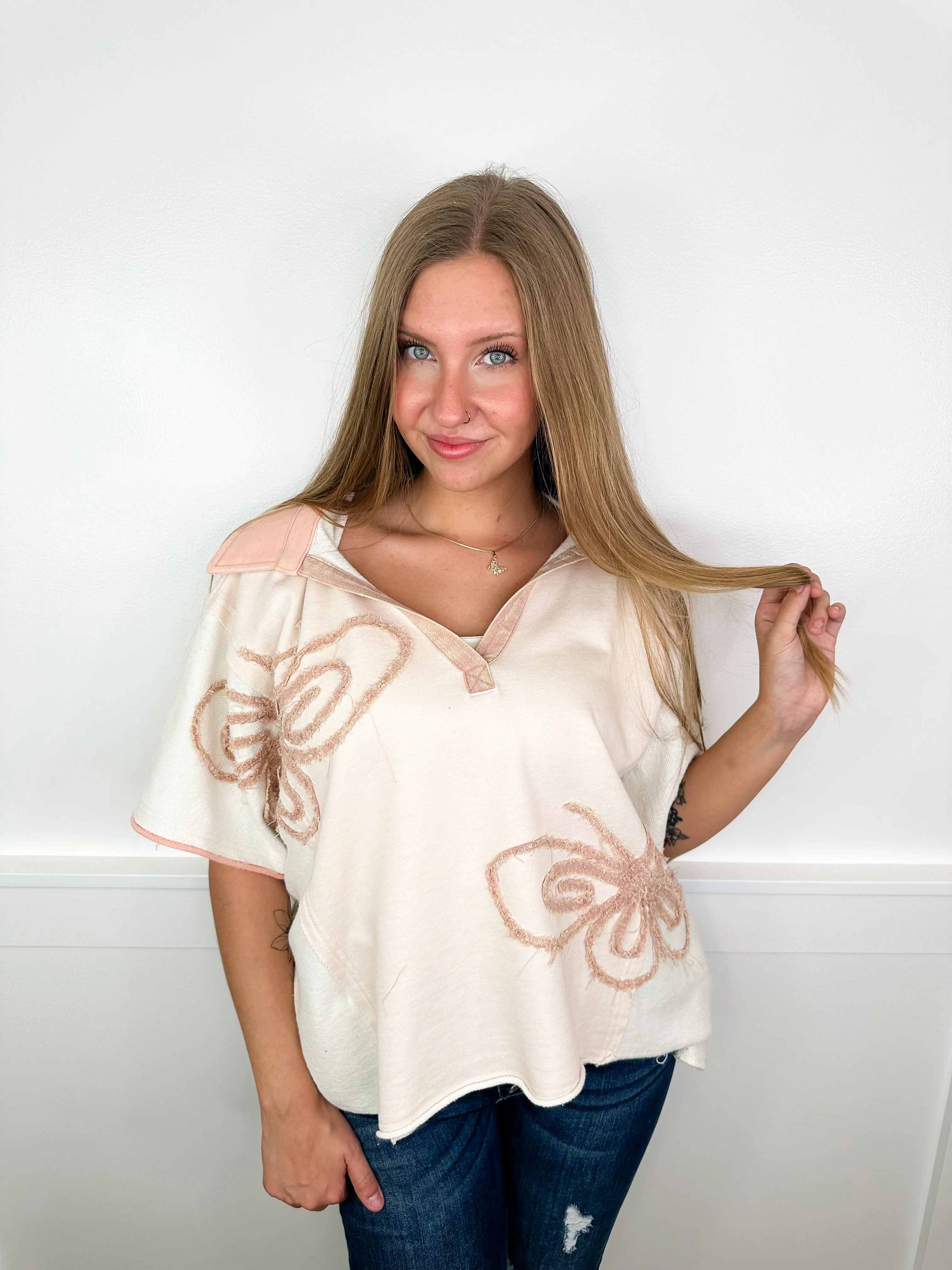 Wonders of the World Cotton Blend Short Sleeve Avery Mae Top - 2 colors! - Image 3