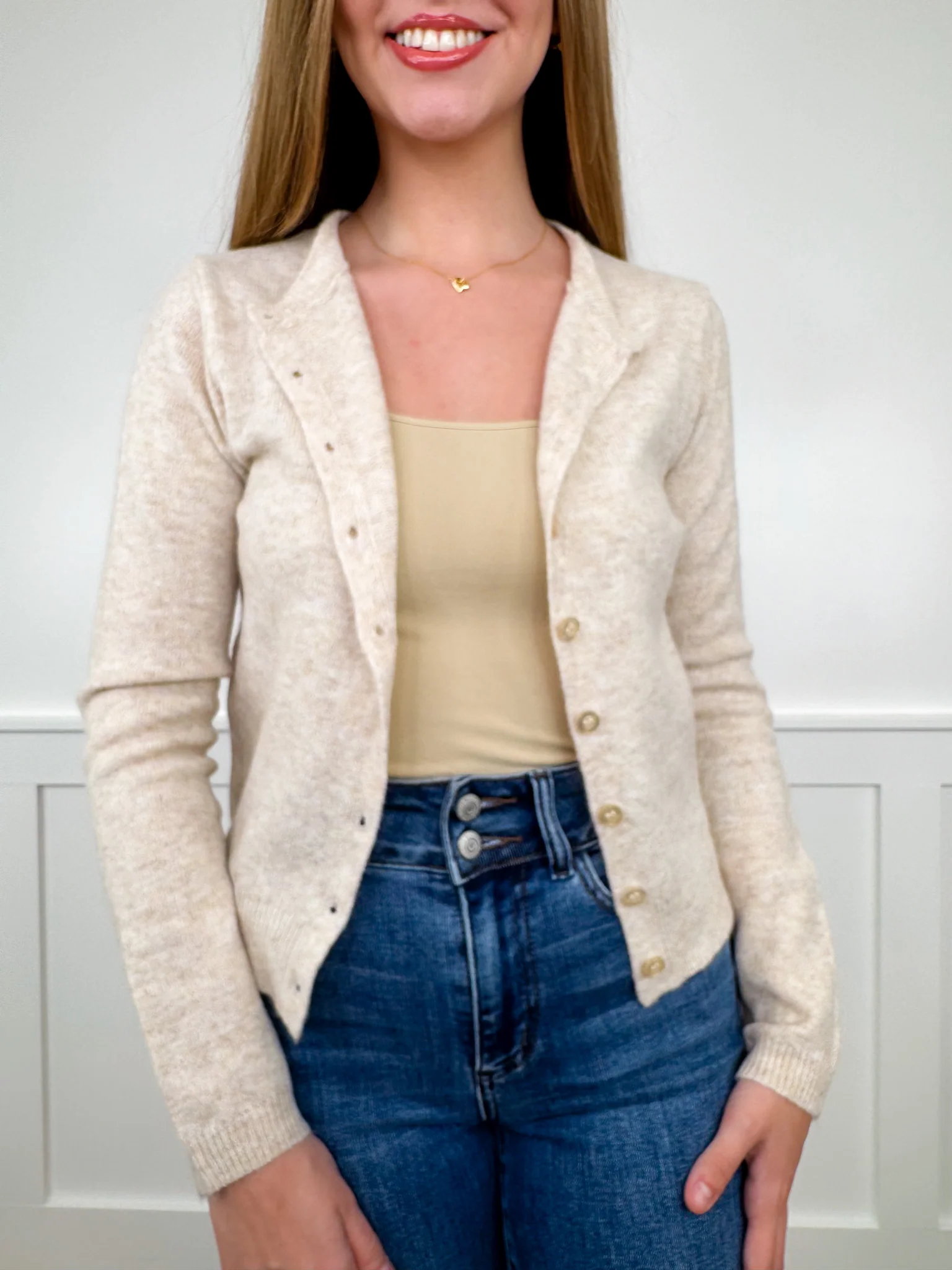 Wrapped in Comfort Knit Long Sleeve Avery Mae Mom Cropped Cardigan- 7 colors! - Image 3