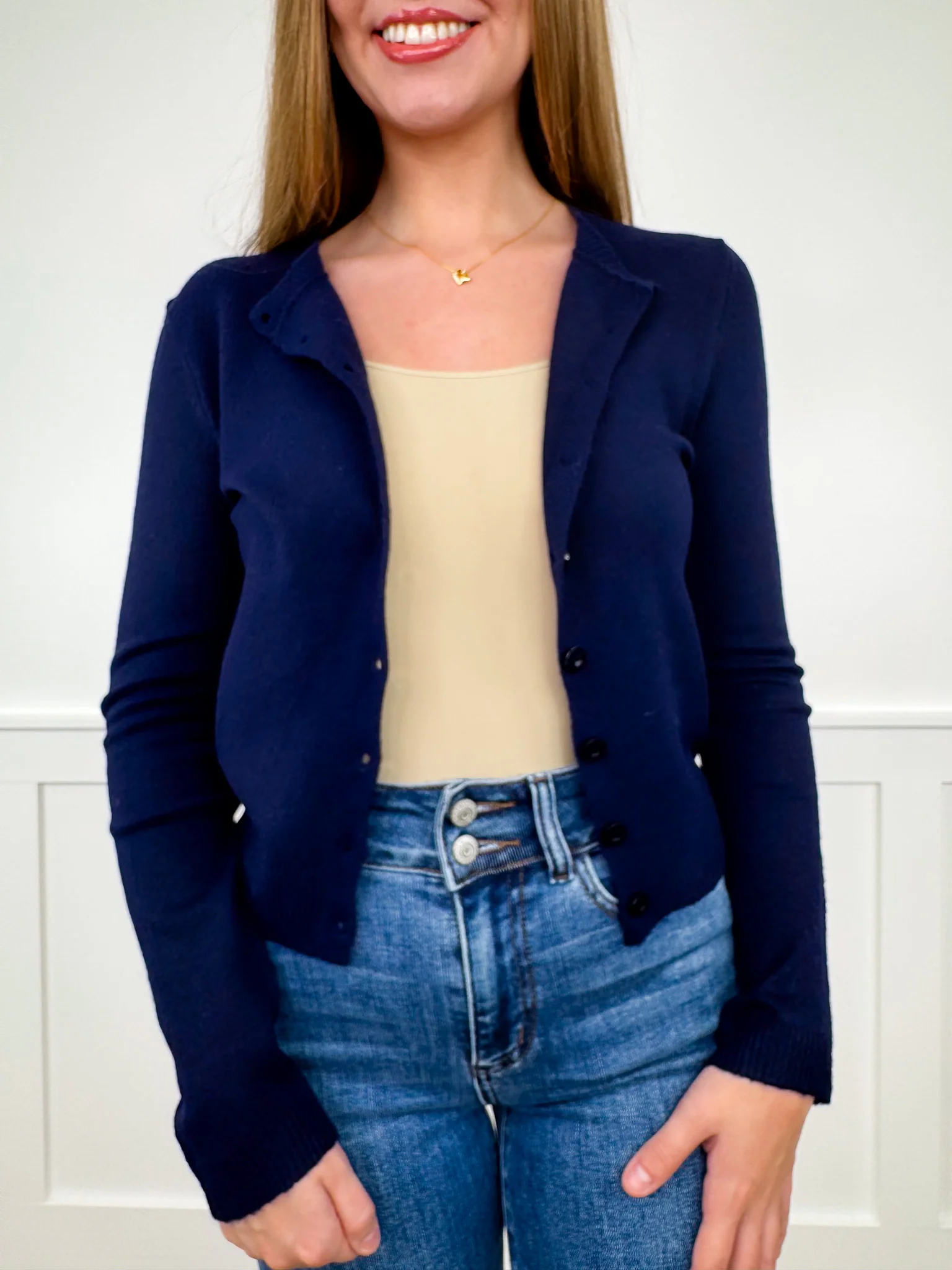 Wrapped in Comfort Knit Long Sleeve Avery Mae Mom Cropped Cardigan- 7 colors! - Image 6