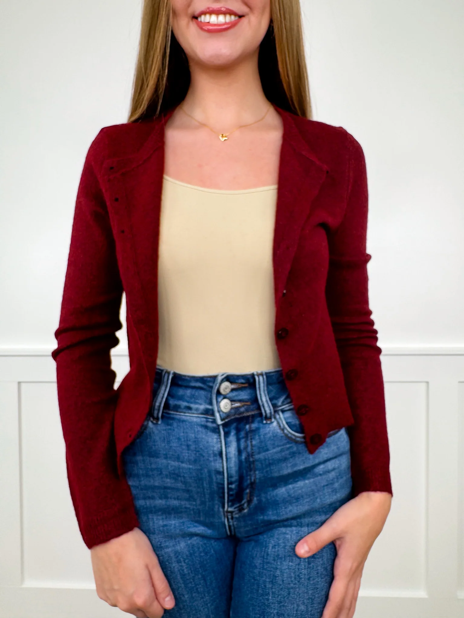 Wrapped in Comfort Knit Long Sleeve Avery Mae Mom Cropped Cardigan- 7 colors! - Image 8