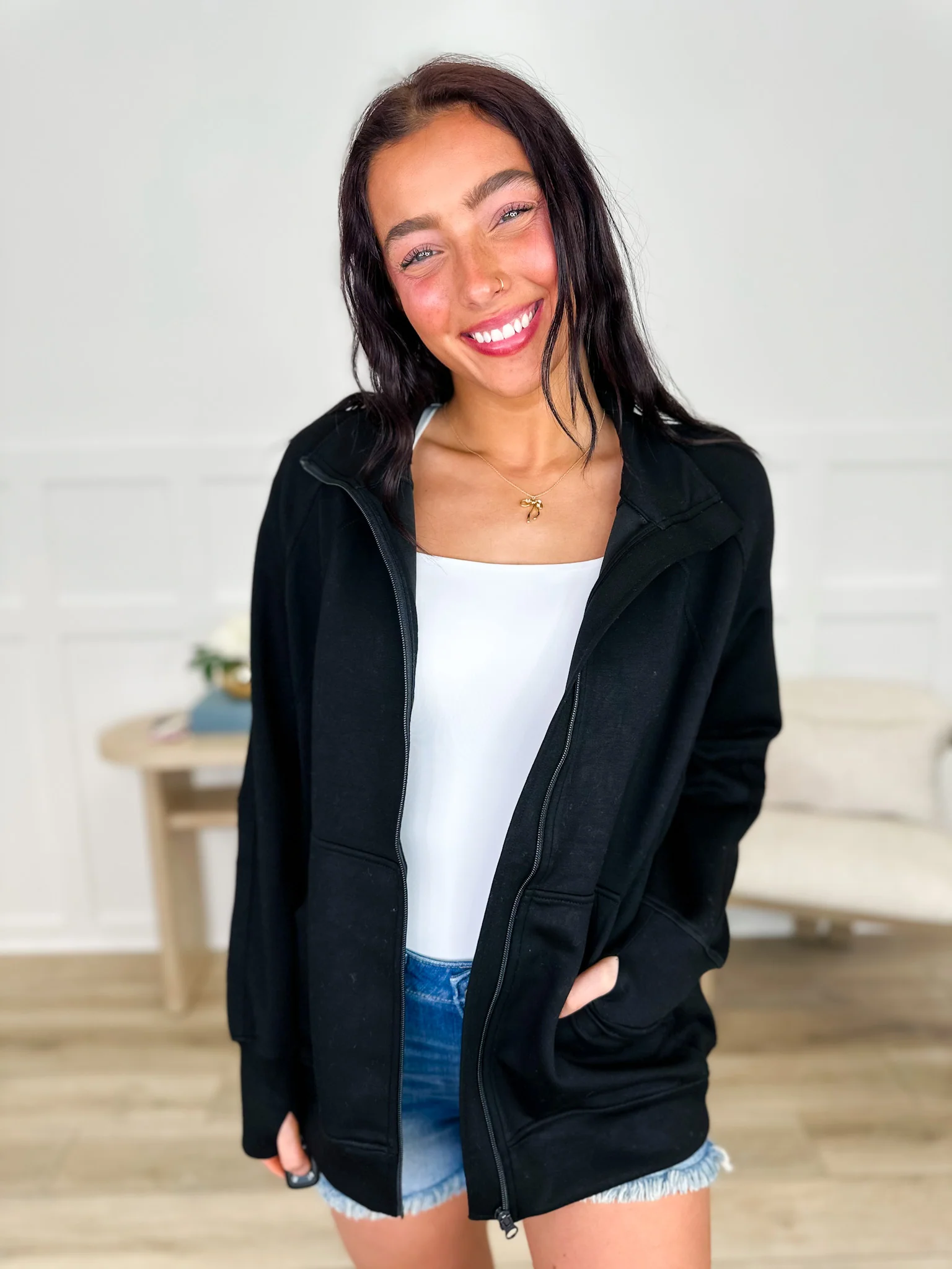 Write it Down Long Sleeve Avery Mae Zip Up Sweatshirt - Multiple Colors - Image 4