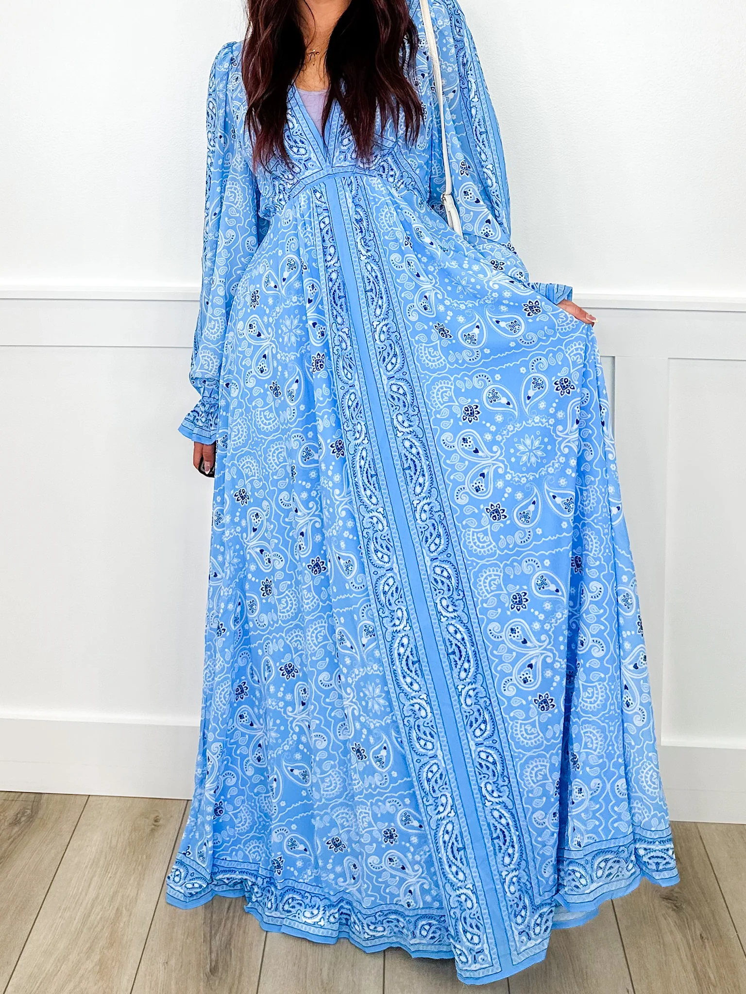 Written in the Stars Blue Avery Mae Maxi Dress