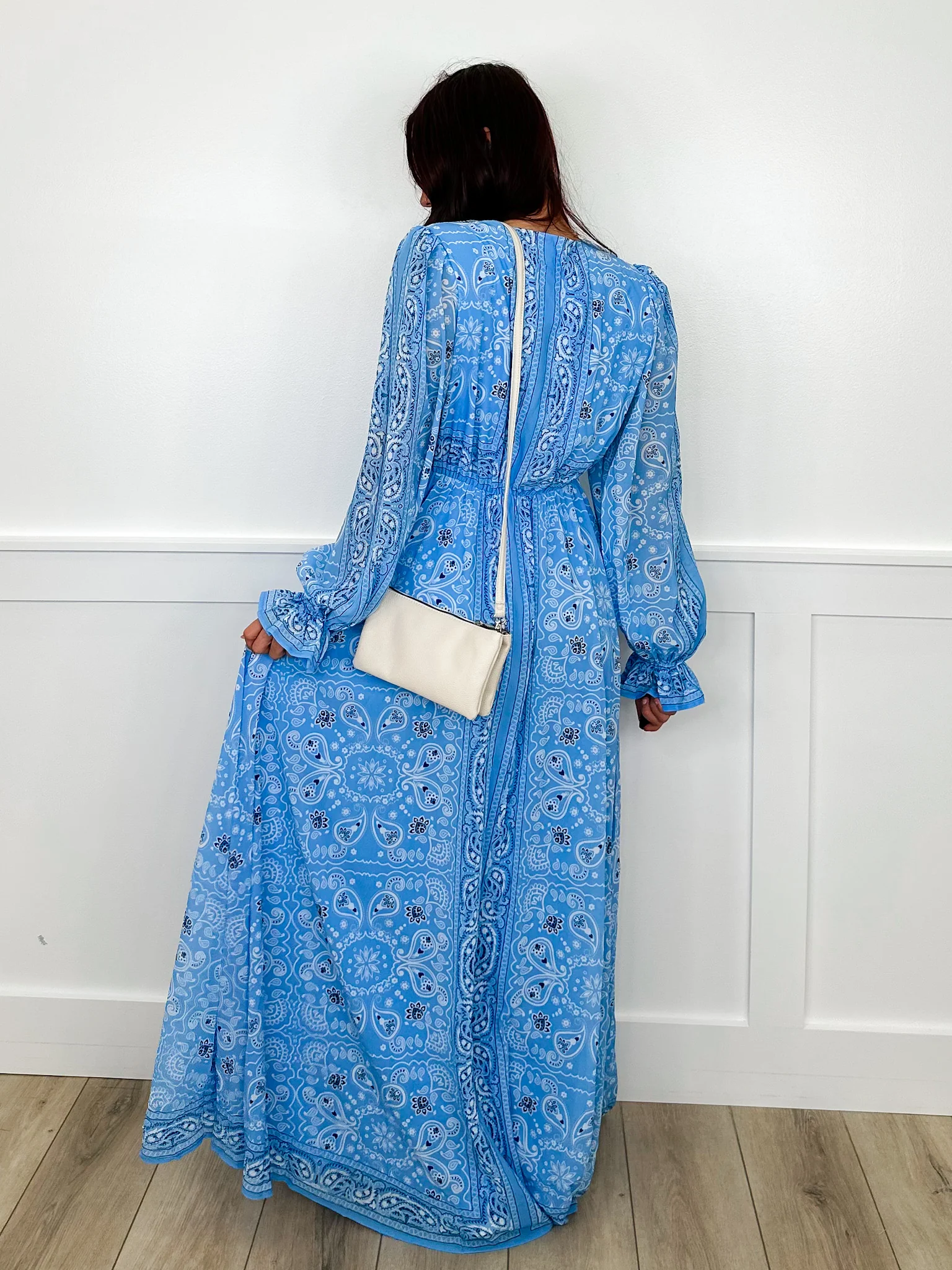 Written in the Stars Blue Avery Mae Maxi Dress - Image 3