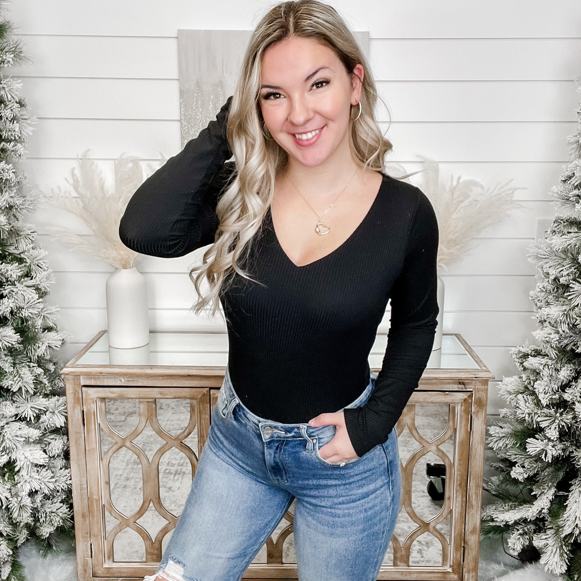 You Found Me White Birch Bodysuit Top - 2 colors! - Image 2