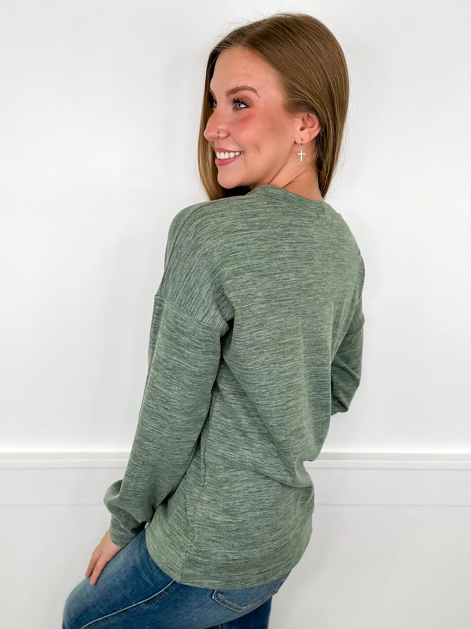 You're the Cure Long Sleeve Green Avery Mae Top - Image 2