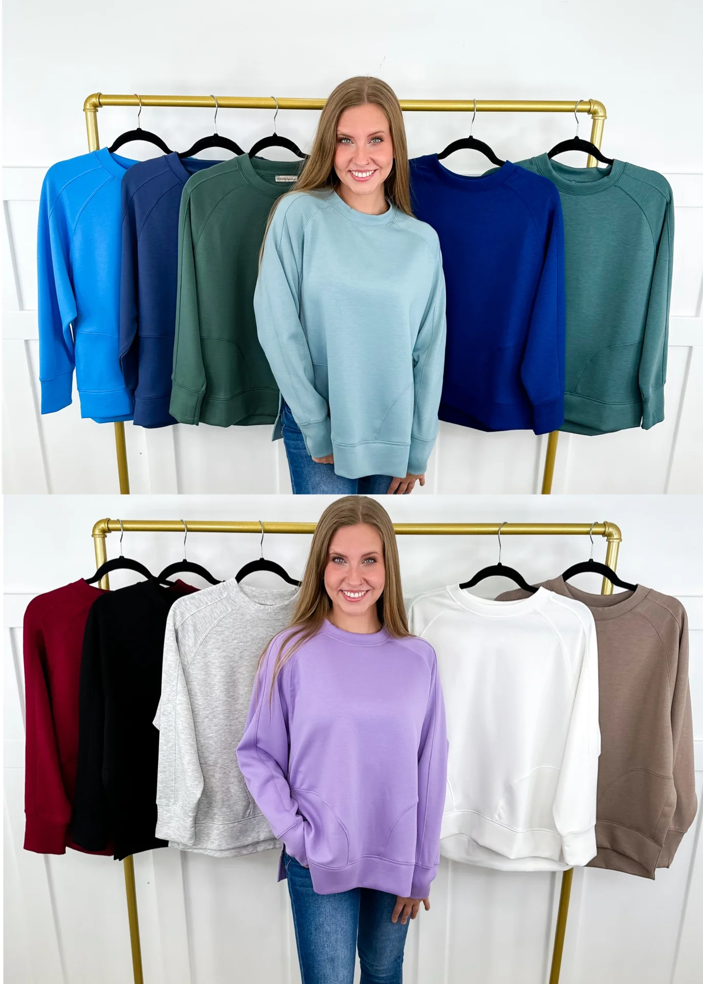 Zenana Basic A Sure Thing Long Sleeve Weekender Top - 12 colors! - Image 4
