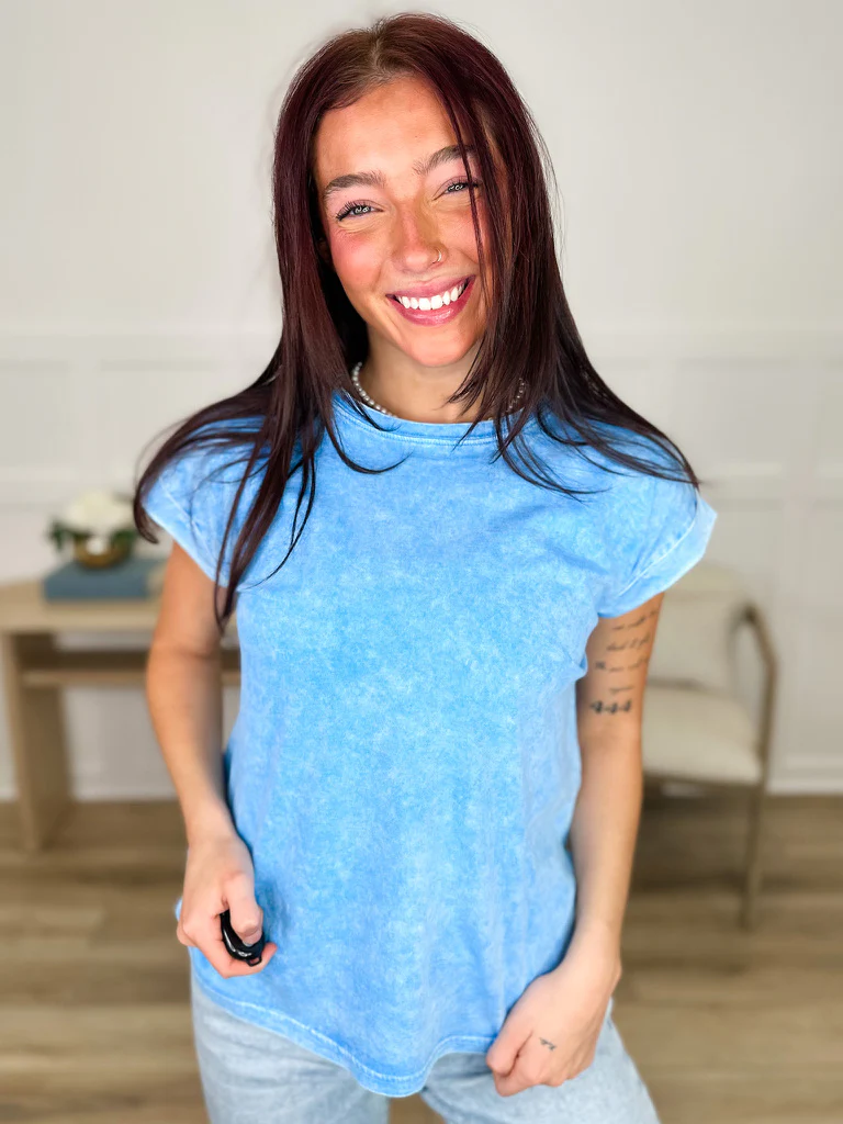 Zenana Basic I'm Beggin' You Cotton Short Sleeve Top - Multiple Colors - Image 5