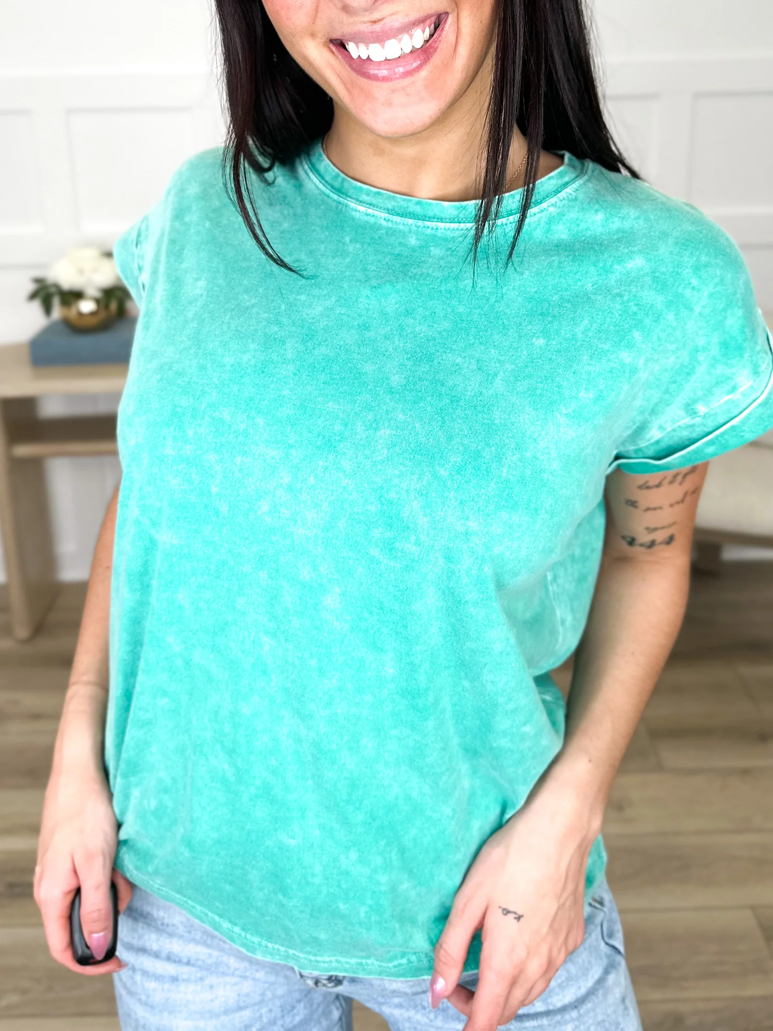 Zenana Basic I'm Beggin' You Cotton Short Sleeve Top - Multiple Colors - Image 6