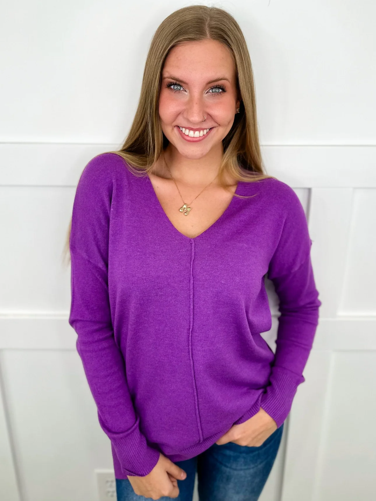 Zenana Basic Tempted By it Knit Long Sleeve Sweater Top - 11 colors! - Image 11
