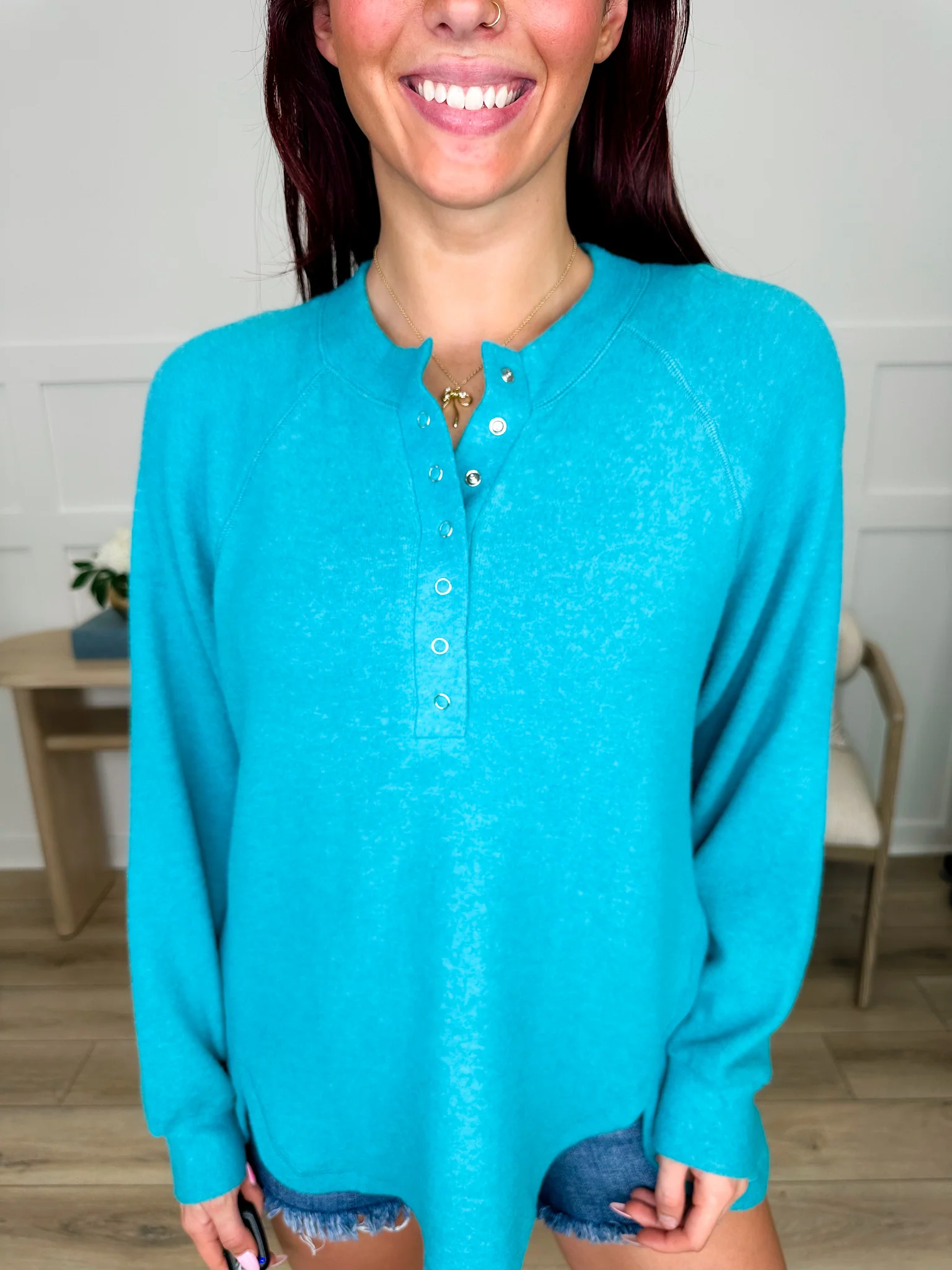 Zenana Chasing Memories Heathered Knit Long Sleeve Top - 3 colors! - Image 3