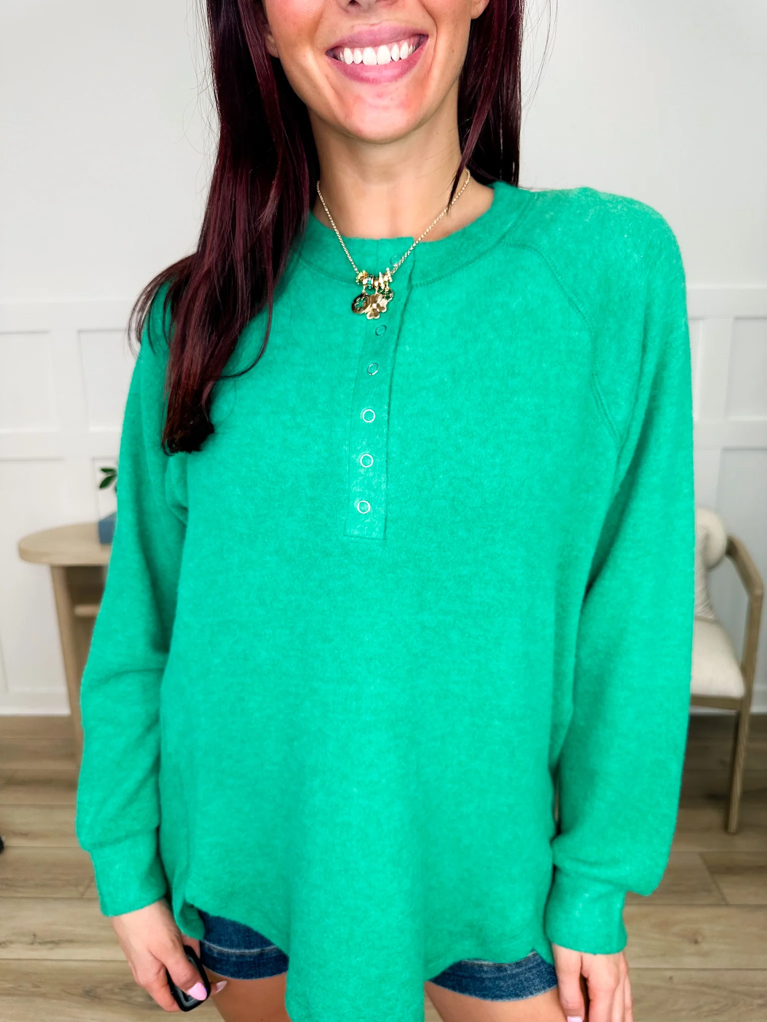 Zenana Chasing Memories Heathered Knit Long Sleeve Top - 3 colors! - Image 4