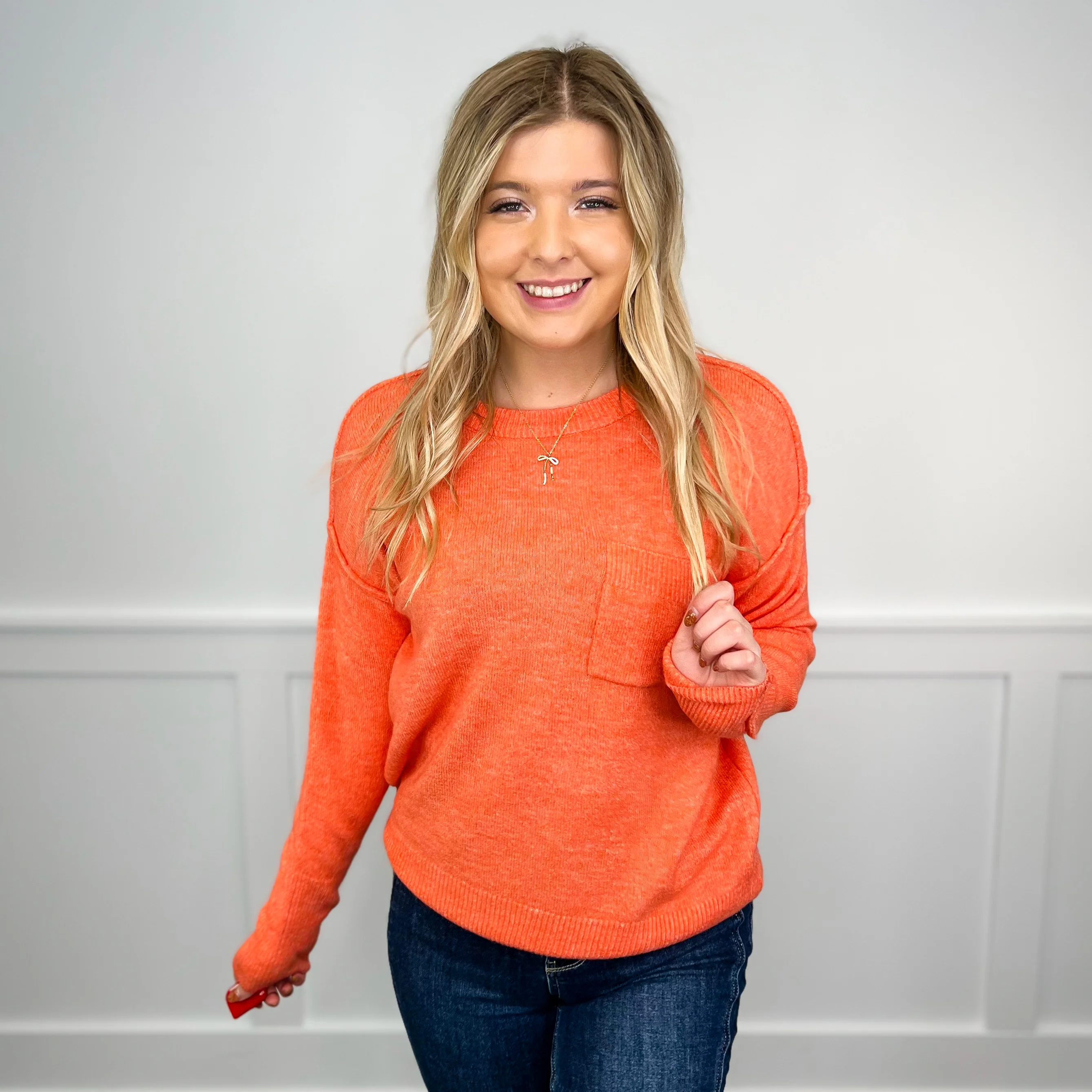 Zenana Drag it Out Long Sleeve Sweater Top - 8 colors! - Image 8
