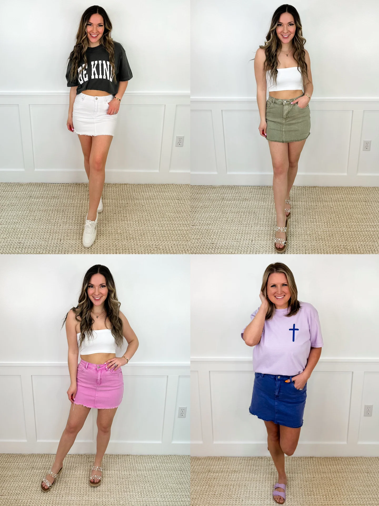 Zenana Dressing Up High-Rise Cotton Blend Denim Skirt - 4 colors!